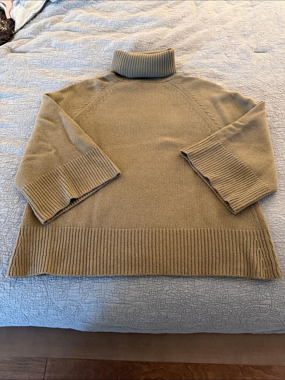 Theory Olive Green Turtleneck Sweater